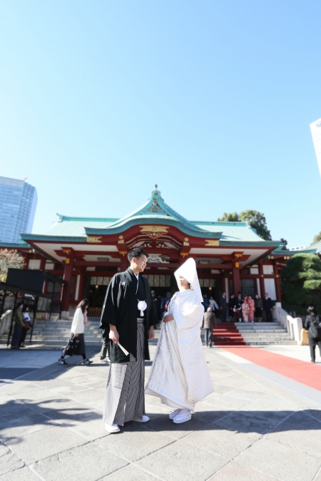 コンラッド東京ドレス東衣装店　日枝神社　ウェディングドレス東衣装店　ウェディングドレスAzumaDress　白無垢AzumaDress　打掛東衣装店　